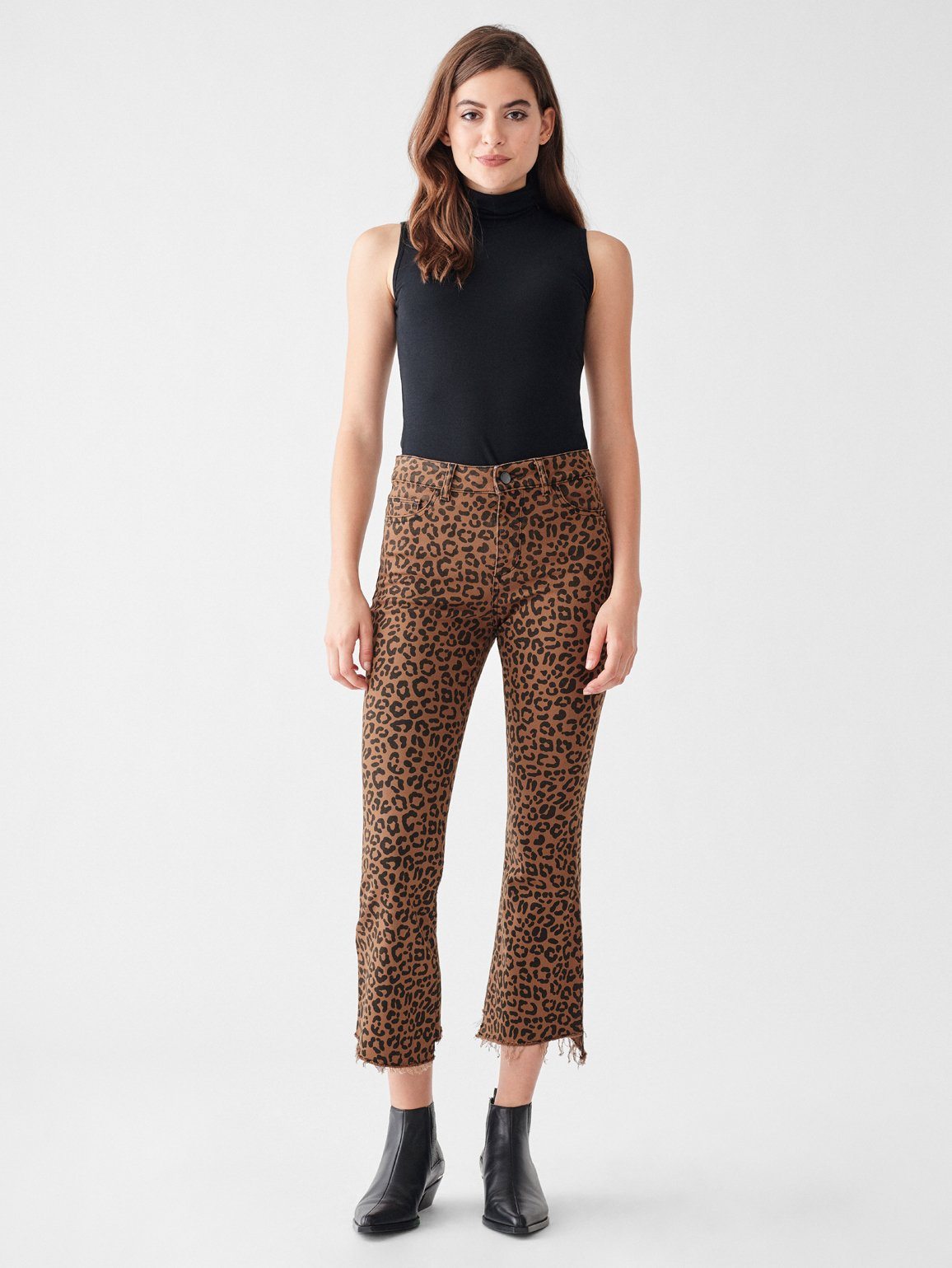 New with tags black cheetah print dress pants. Size... - Depop